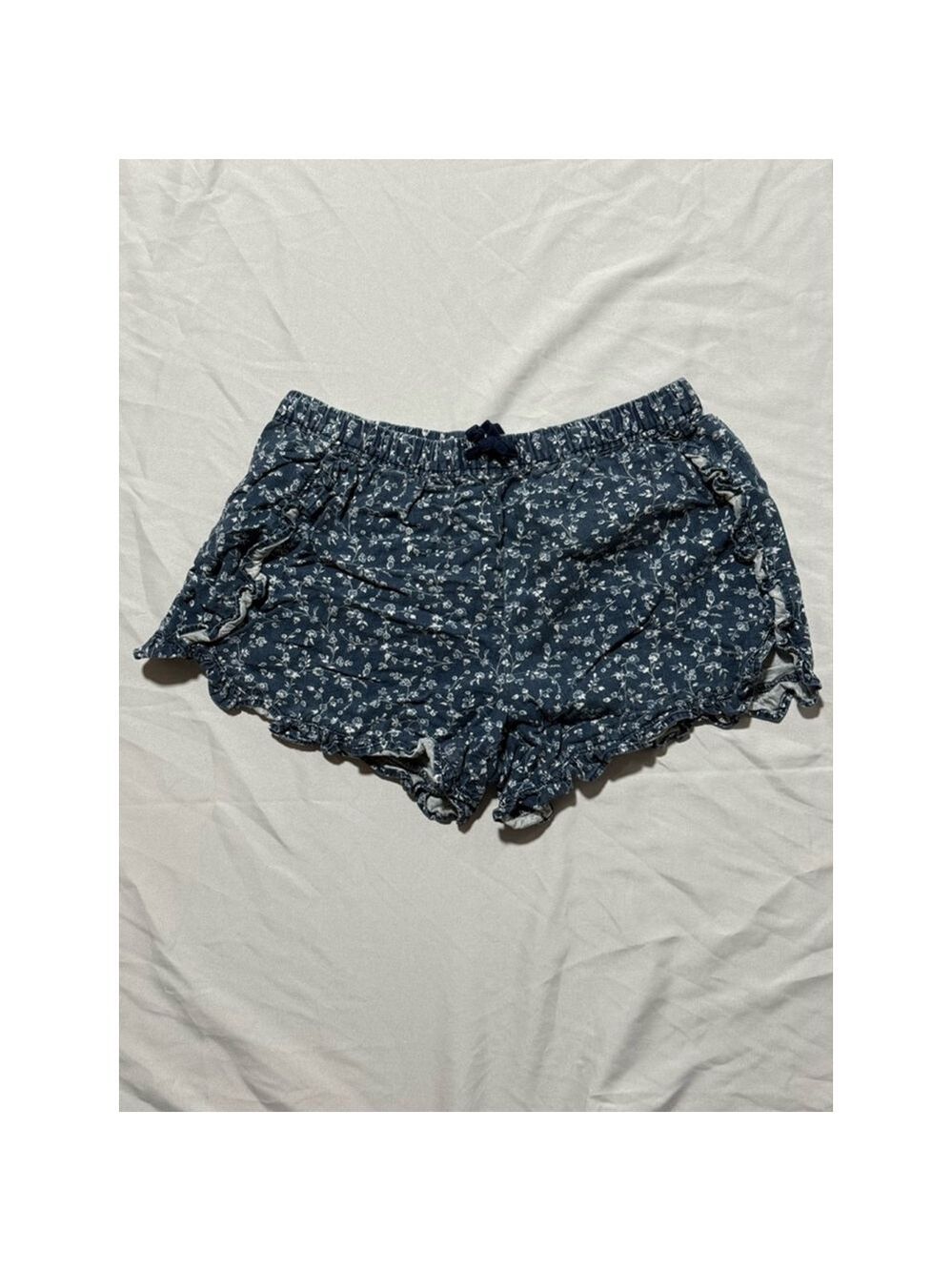 Girls Gap Kids Floral Shorts Size XL Blue
